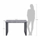 Стол Grey 120x80x77см, серая лава